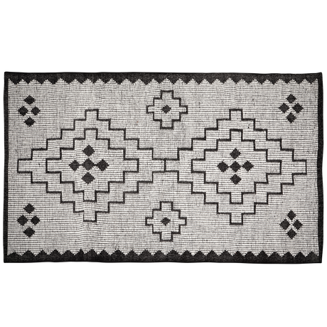 Omari Vloerkleed Wol/Jute Naturel/Zwart 160x230 Cm van WOOOD – Luxe comfort op maat van PureWonen. Vraag naar de beste prijs.