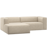 Bean Chaise Longue Bank Links Beige Melange