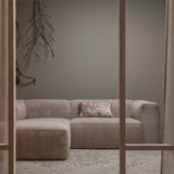Bean Chaise Longue Links Grove Ribstof Travertin van WOOOD – Luxe comfort op maat van PureWonen. Vraag naar de beste prijs.