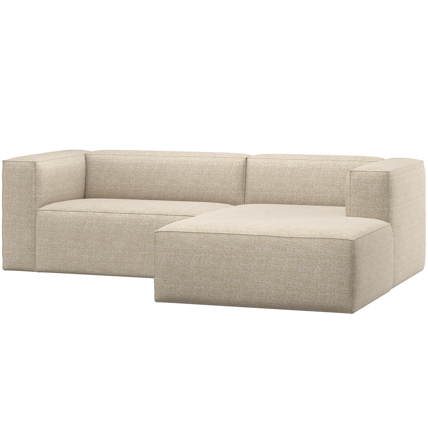 Bean Chaise Longue Bank Rechts Beige Melange