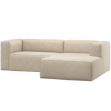 Bean Chaise Longue Bank Rechts Beige Melange