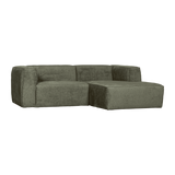 Bean Chaise Longue Bank Rechts Structure Velvet Moss