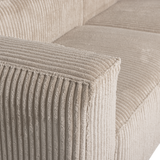 Bean Chaise Longue Rechts Grove Ribstof Travertin van WOOOD – Luxe comfort op maat van PureWonen. Vraag naar de beste prijs.