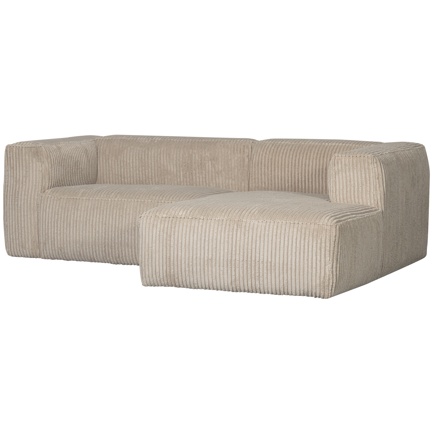Bean Chaise Longue Rechts Grove Ribstof Travertin van WOOOD – Luxe comfort op maat van PureWonen. Vraag naar de beste prijs.