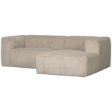 Bean Chaise Longue Rechts Grove Ribstof Travertin van WOOOD – Luxe comfort op maat van PureWonen. Vraag naar de beste prijs.