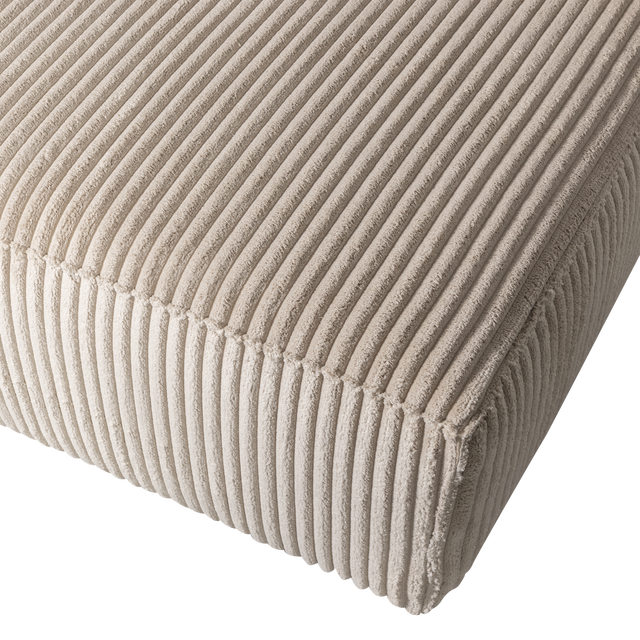 Bean Chaise Longue Rechts Grove Ribstof Travertin van WOOOD – Luxe comfort op maat van PureWonen. Vraag naar de beste prijs.