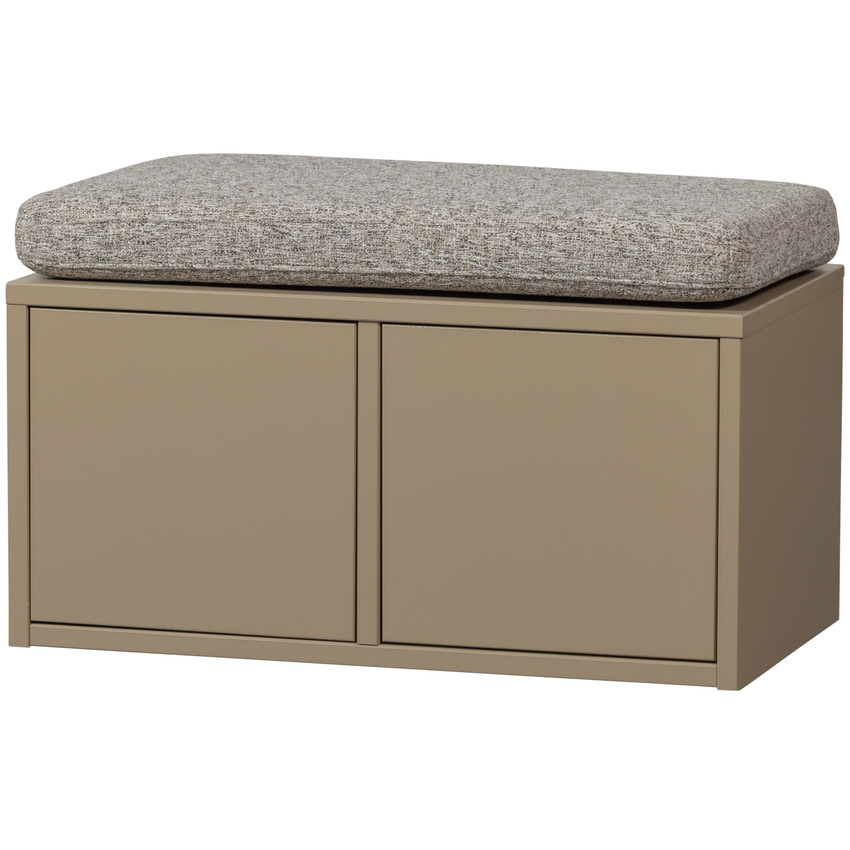 Turner Opbergbank Grenen Mud Met Zitkussen Khaki [Fsc] van WOOOD – Luxe comfort op maat van PureWonen. Vraag naar de beste prijs.