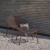Bruce Tuin Loungestoel + Hocker Pp/Metaal Paars/Bruin
