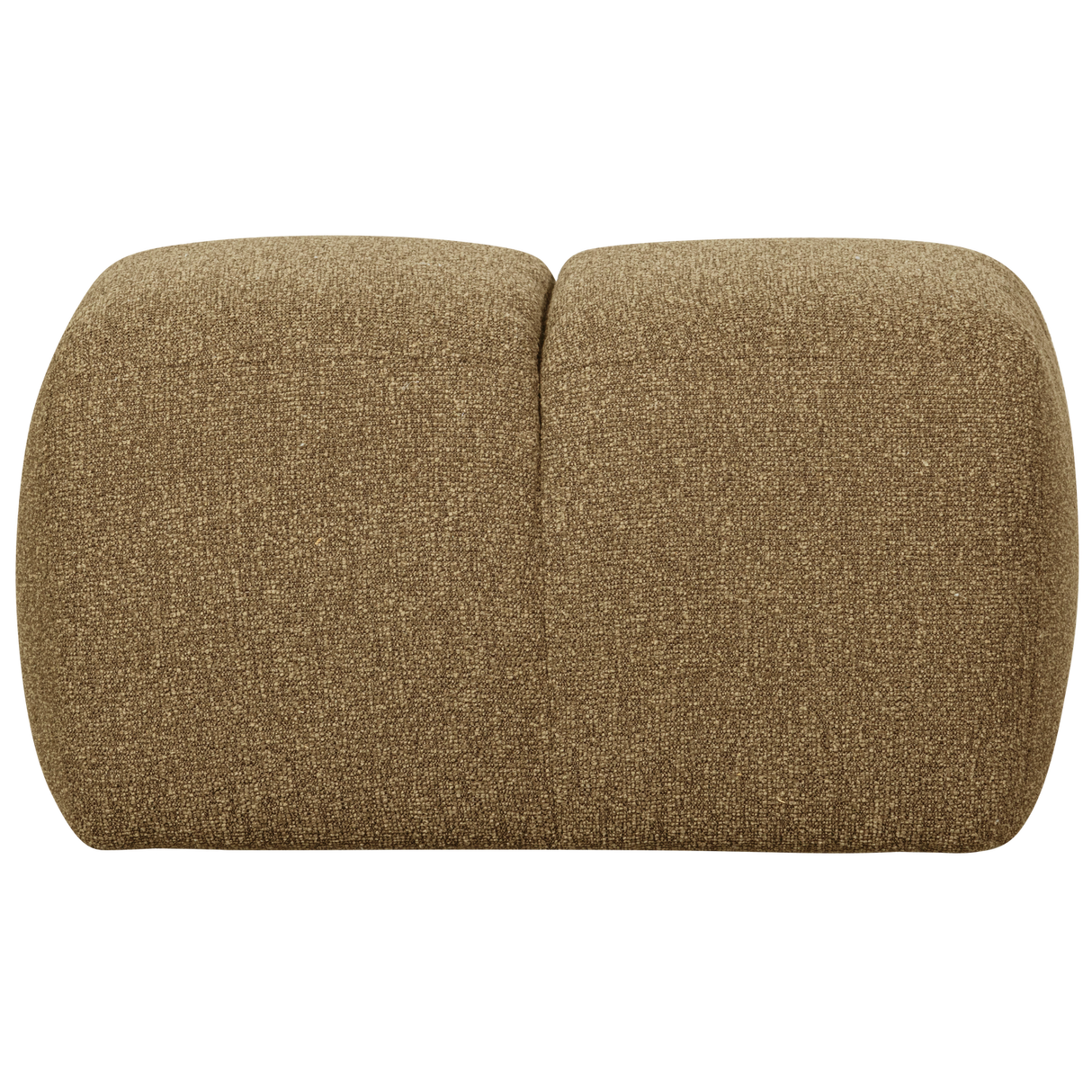 Mojo Poef Boucle Geel/Bruin Melange