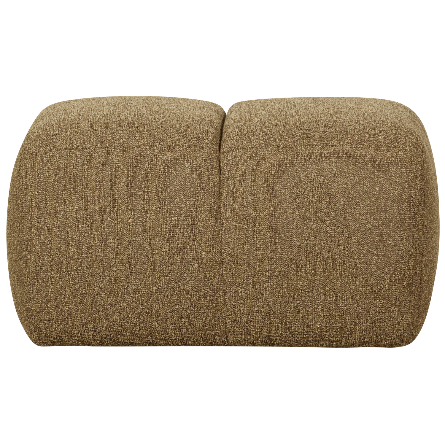 Mojo Poef Boucle Geel/Bruin Melange
