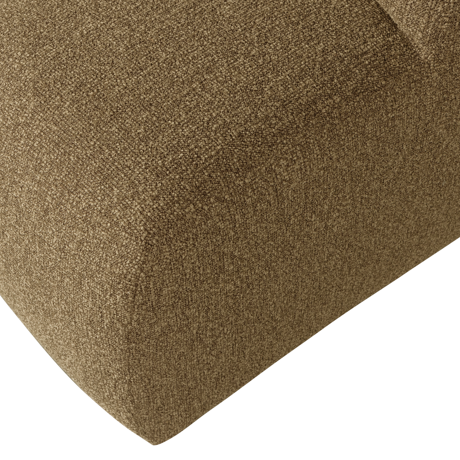 Mojo Poef Boucle Geel/Bruin Melange