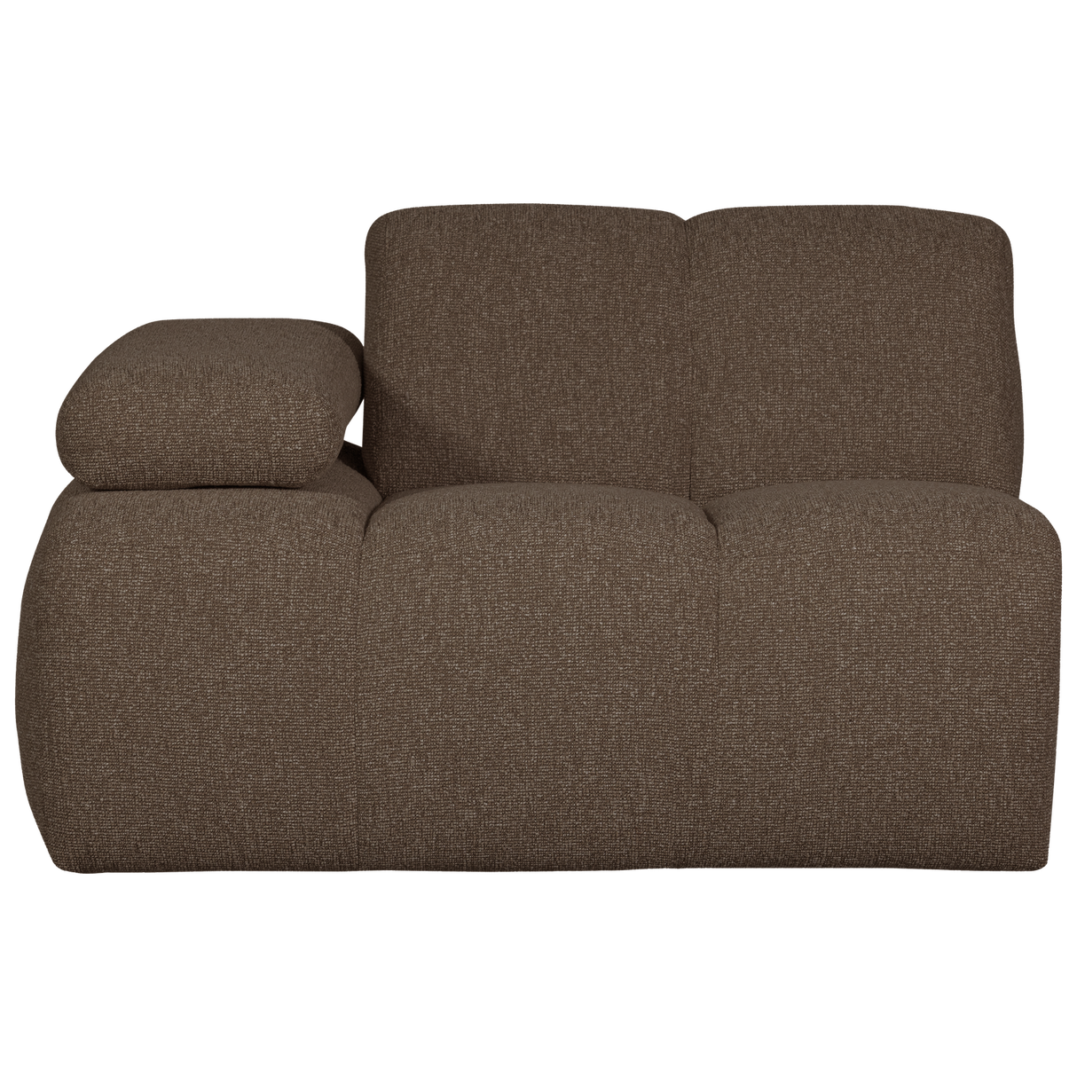 Mojo 1 Zits Element Arm Links Boucle Bruin Melange van WOOOD – Luxe comfort op maat van PureWonen. Vraag naar de beste prijs.