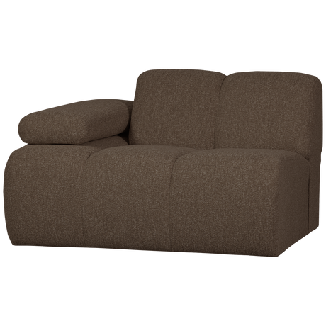 Mojo 1 Zits Element Arm Links Boucle Bruin Melange van WOOOD – Luxe comfort op maat van PureWonen. Vraag naar de beste prijs.