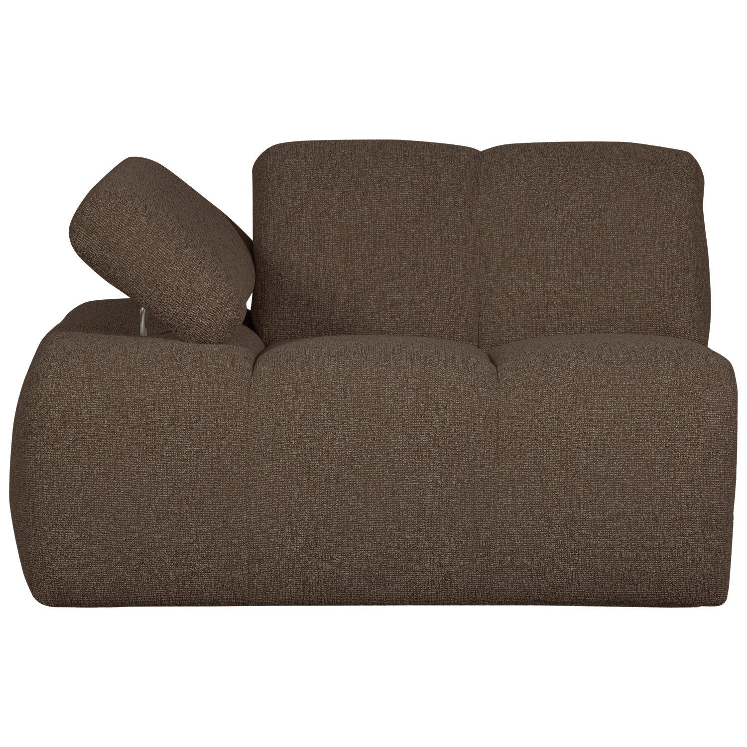 Mojo 1 Zits Element Arm Links Boucle Bruin Melange van WOOOD – Luxe comfort op maat van PureWonen. Vraag naar de beste prijs.