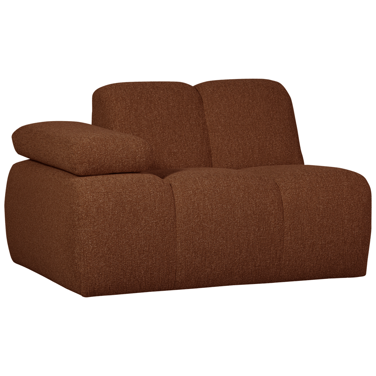 Mojo 1 Zits Element Arm Links Boucle Roestbruin Melange van WOOOD – Luxe comfort op maat van PureWonen. Vraag naar de beste prijs.