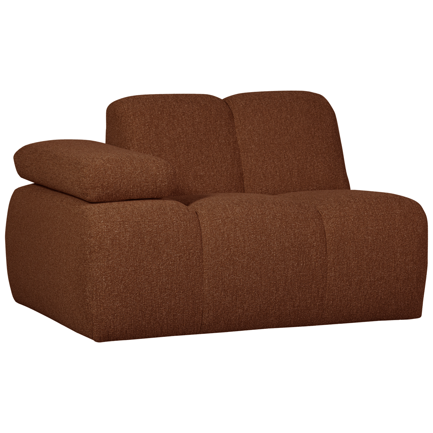 Mojo 1 Zits Element Arm Links Boucle Roestbruin Melange van WOOOD – Luxe comfort op maat van PureWonen. Vraag naar de beste prijs.