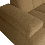 Mojo Chaise Longue Bank Rechts Boucle Geel Bruin Melange