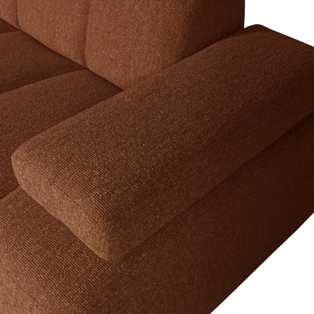 Mojo Chaise Longue Bank Links Boucle Roestbruin Melange