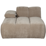 Mojo Chaise Longue Element Links Ribstof Donkerzand