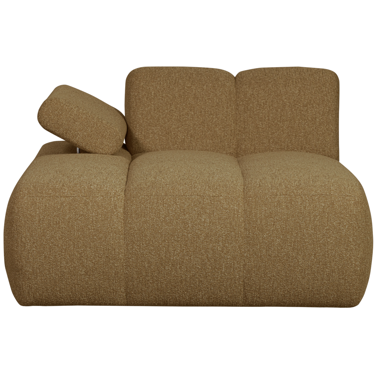 Mojo Chaise Longue Element Links Boucle Geel/Bruin Melange