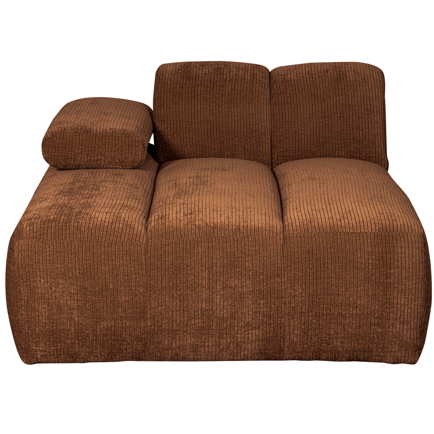 Mojo Chaise Longue Element Links Ribstof Roestbruin