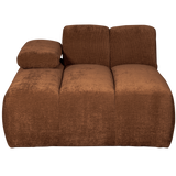 Mojo Chaise Longue Element Links Ribstof Roestbruin