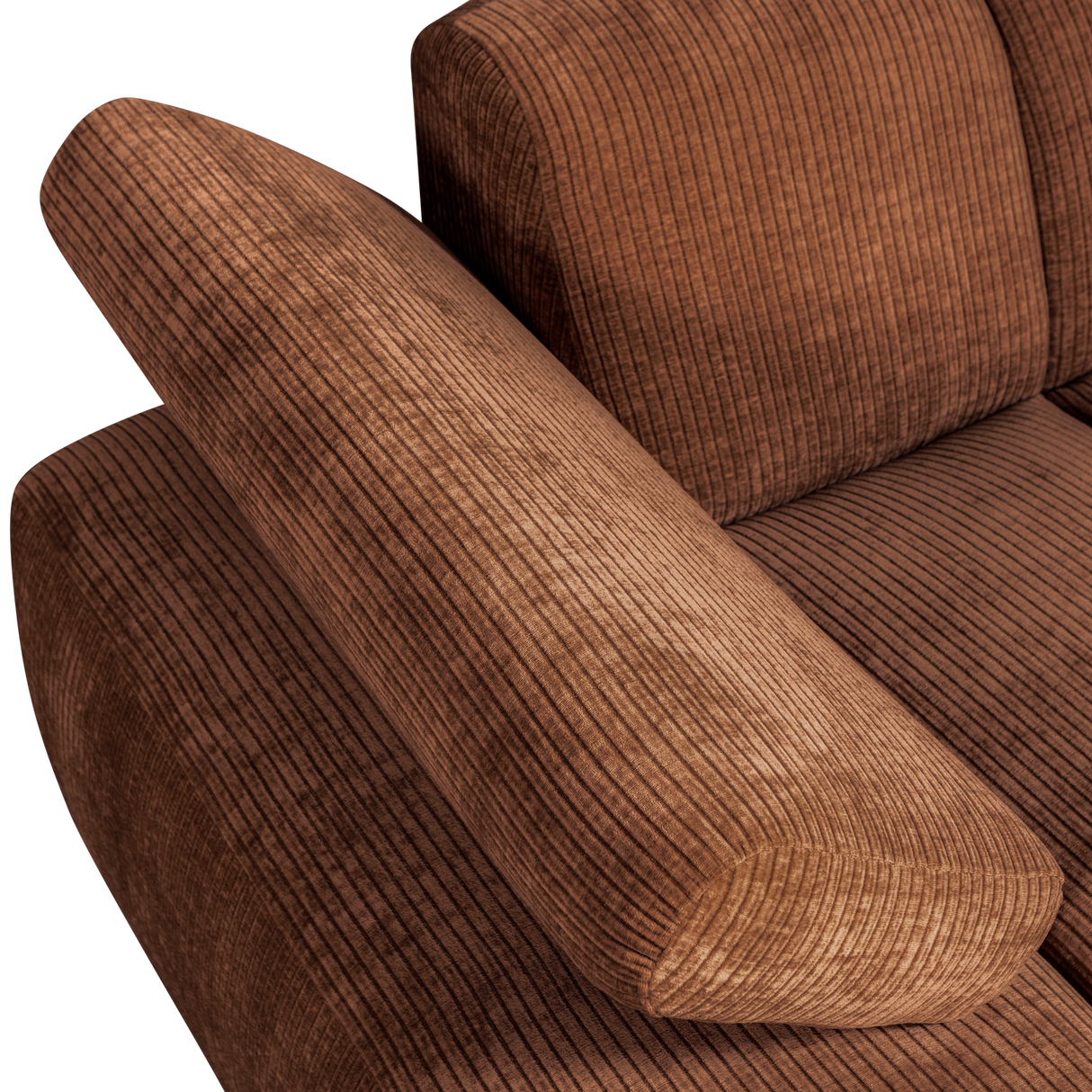 Mojo Chaise Longue Element Links Ribstof Roestbruin