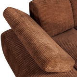 Mojo Chaise Longue Element Links Ribstof Roestbruin