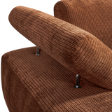 Mojo Chaise Longue Element Links Ribstof Roestbruin