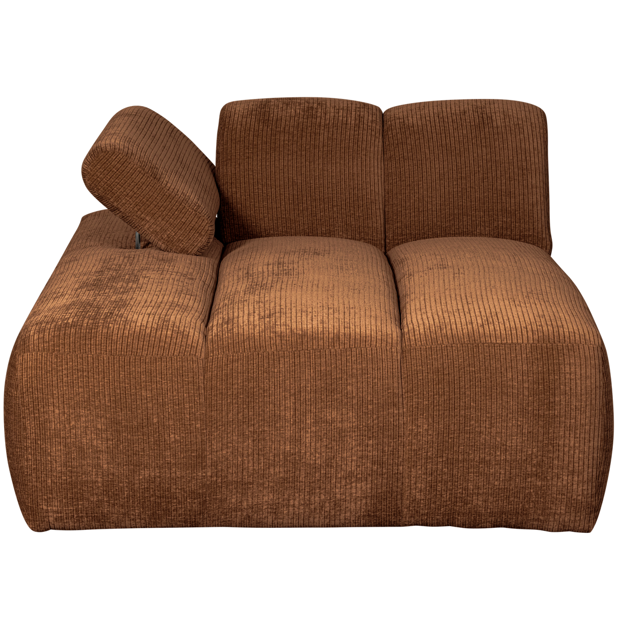 Mojo Chaise Longue Element Links Ribstof Roestbruin