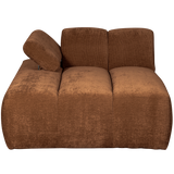 Mojo Chaise Longue Element Links Ribstof Roestbruin