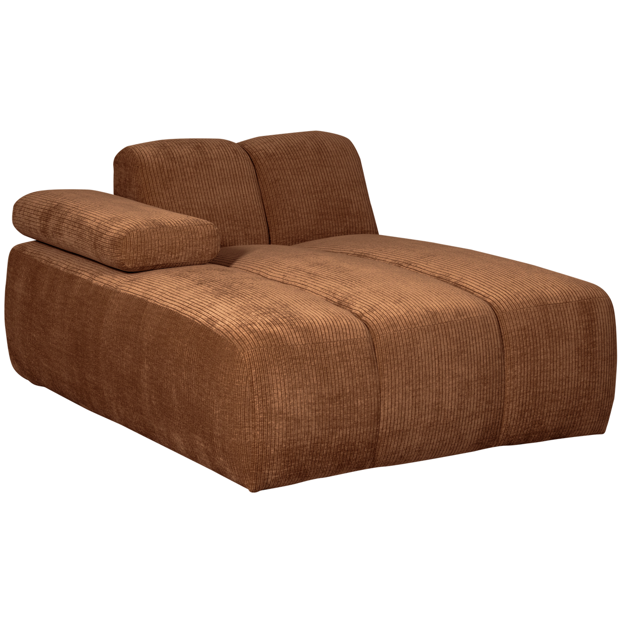 Mojo Chaise Longue Element Links Ribstof Roestbruin