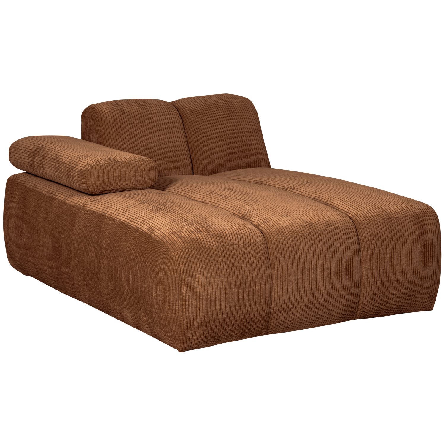 Mojo Chaise Longue Element Links Ribstof Roestbruin