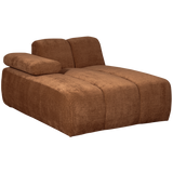 Mojo Chaise Longue Element Links Ribstof Roestbruin