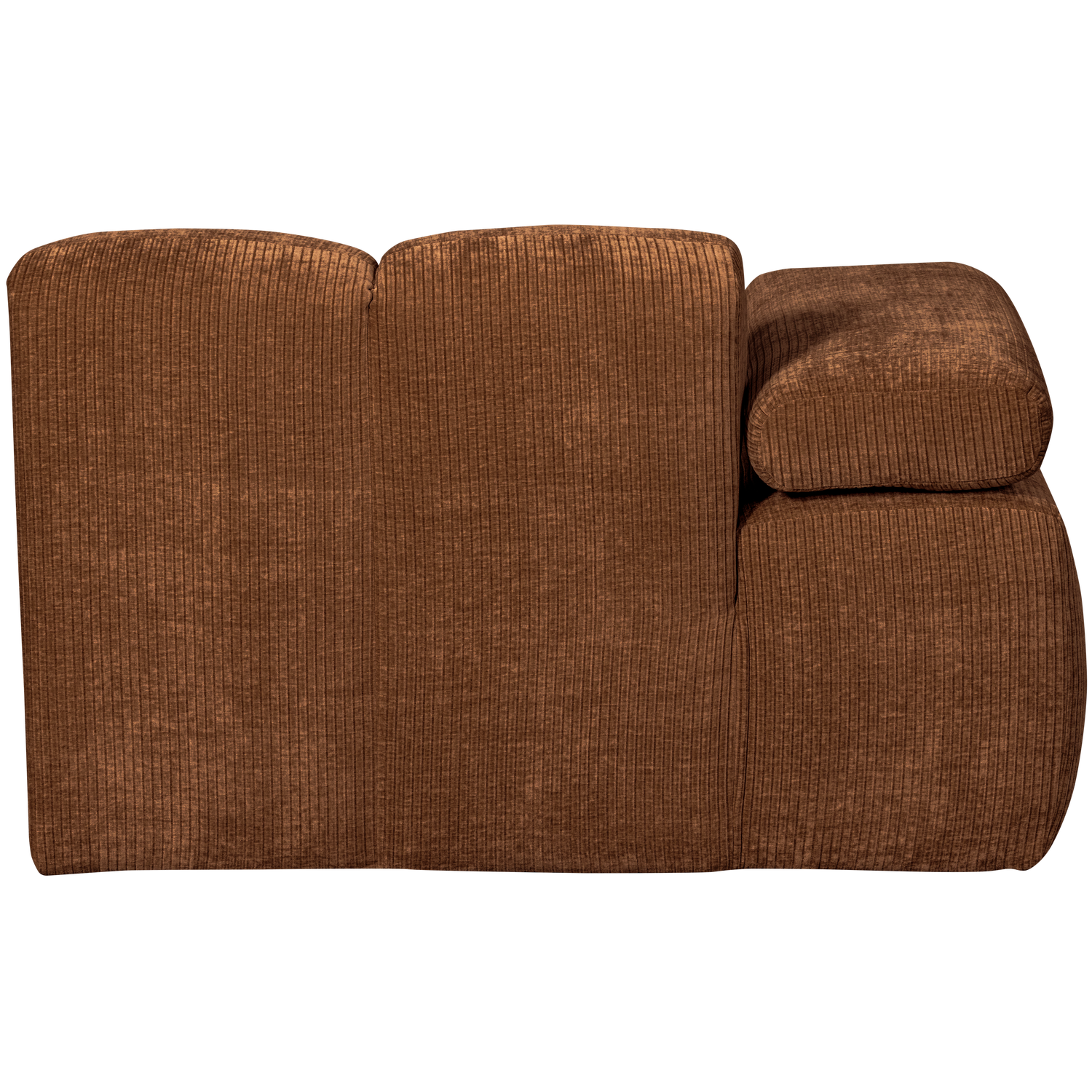 Mojo Chaise Longue Element Links Ribstof Roestbruin