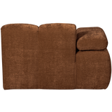 Mojo Chaise Longue Element Links Ribstof Roestbruin