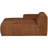 Mojo Chaise Longue Element Links Ribstof Roestbruin