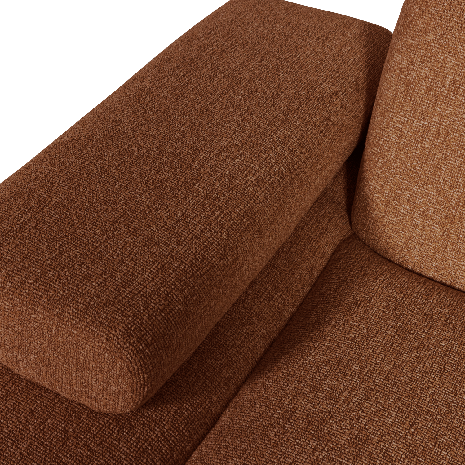 Mojo Chaise Longue Element Links Boucle Roestbruin Melange
