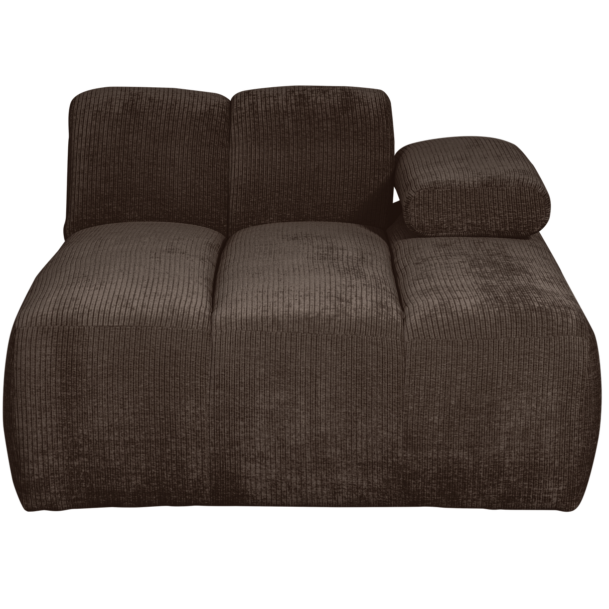 Mojo Chaise Longue Element Rechts Ribstof Bruin
