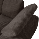 Mojo Chaise Longue Element Rechts Ribstof Bruin