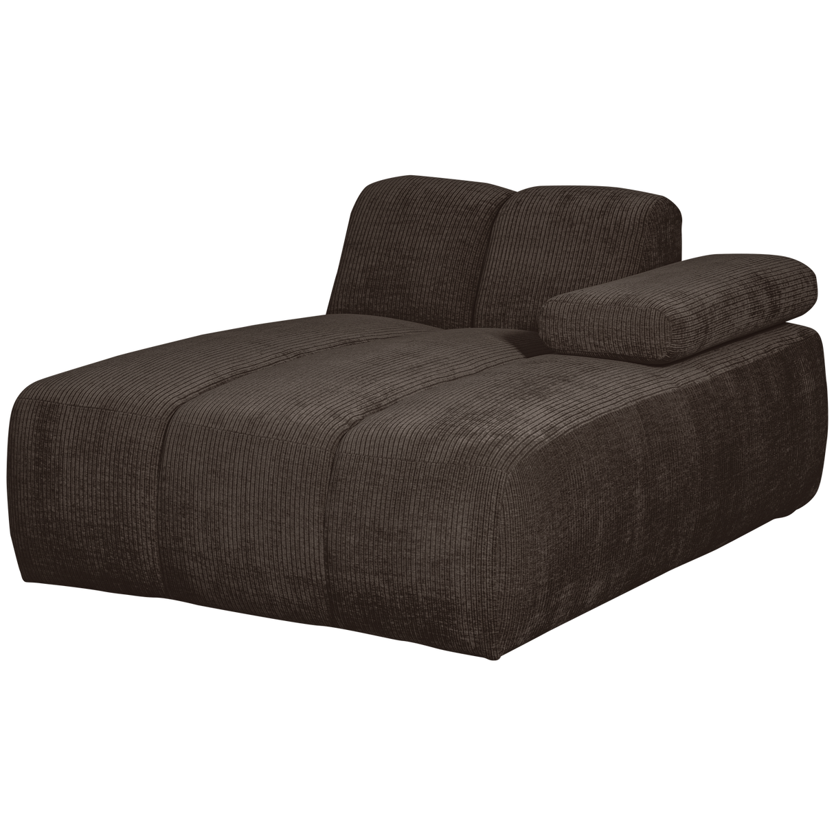 Mojo Chaise Longue Element Rechts Ribstof Bruin