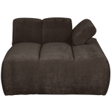 Mojo Chaise Longue Element Rechts Ribstof Bruin