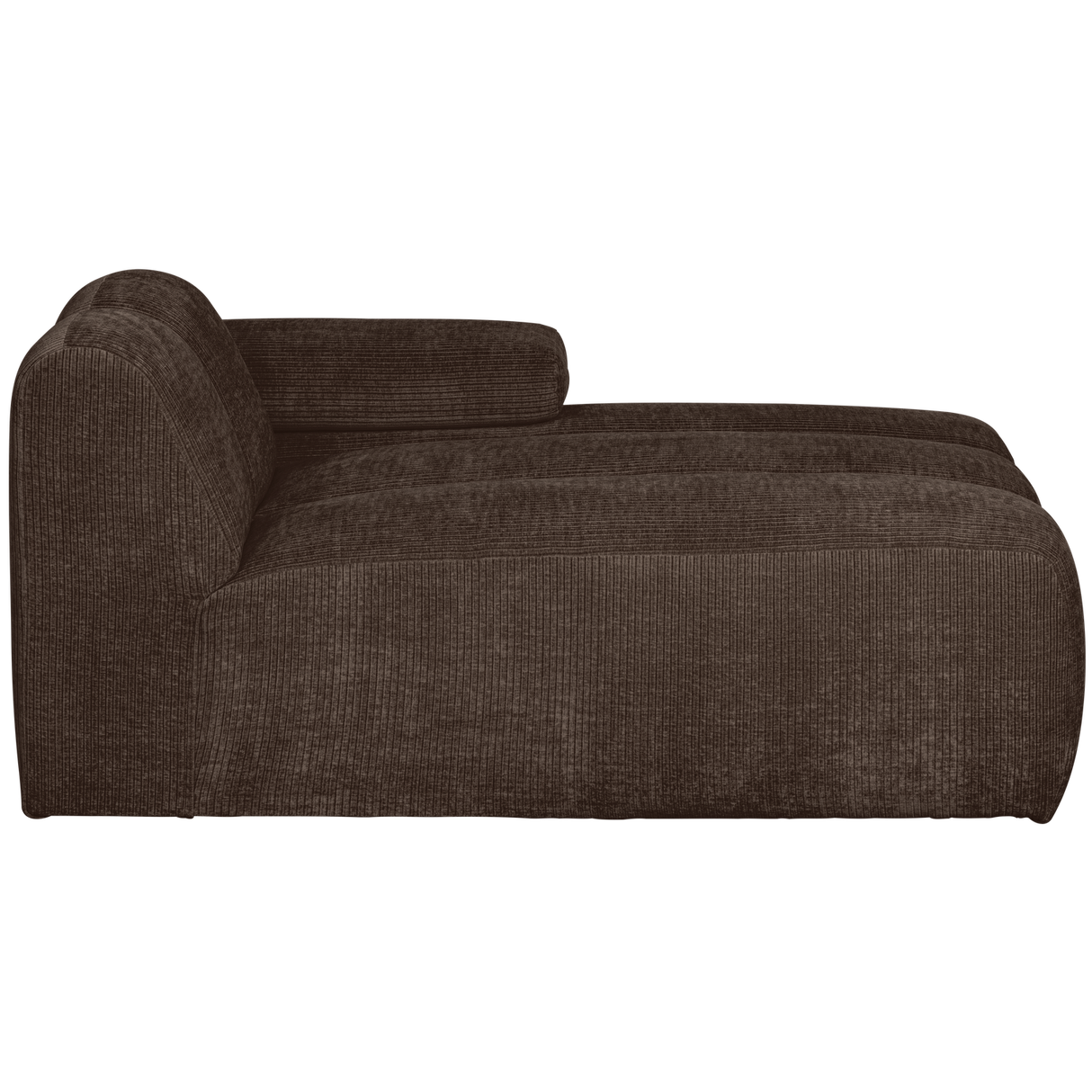 Mojo Chaise Longue Element Rechts Ribstof Bruin