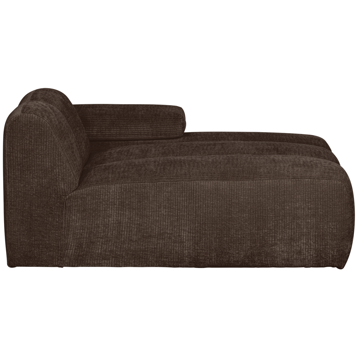 Mojo Chaise Longue Element Rechts Ribstof Bruin