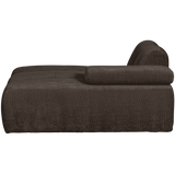 Mojo Chaise Longue Element Rechts Ribstof Bruin