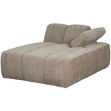 Mojo Chaise Longue Element Rechts Ribstof Donkerzand
