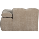 Mojo Chaise Longue Element Rechts Ribstof Donkerzand