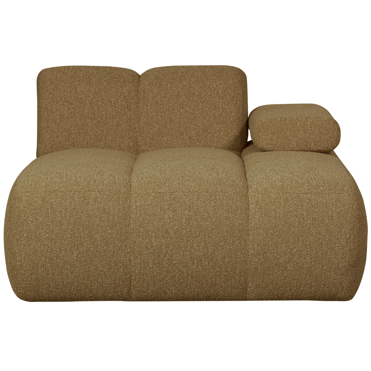 Mojo Chaise Longue Element Rechts Boucle Geel/Bruin Melange