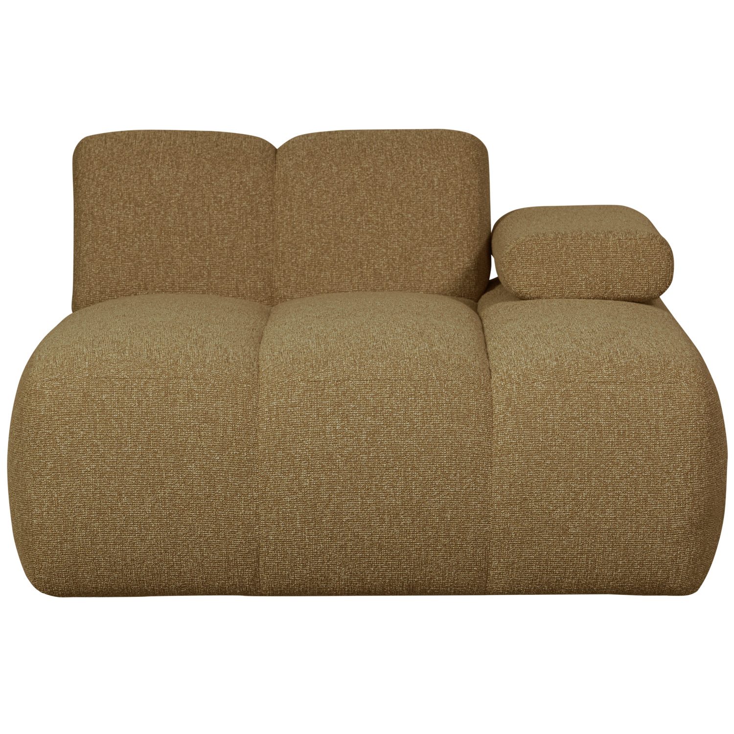 Mojo Chaise Longue Element Rechts Boucle Geel/Bruin Melange