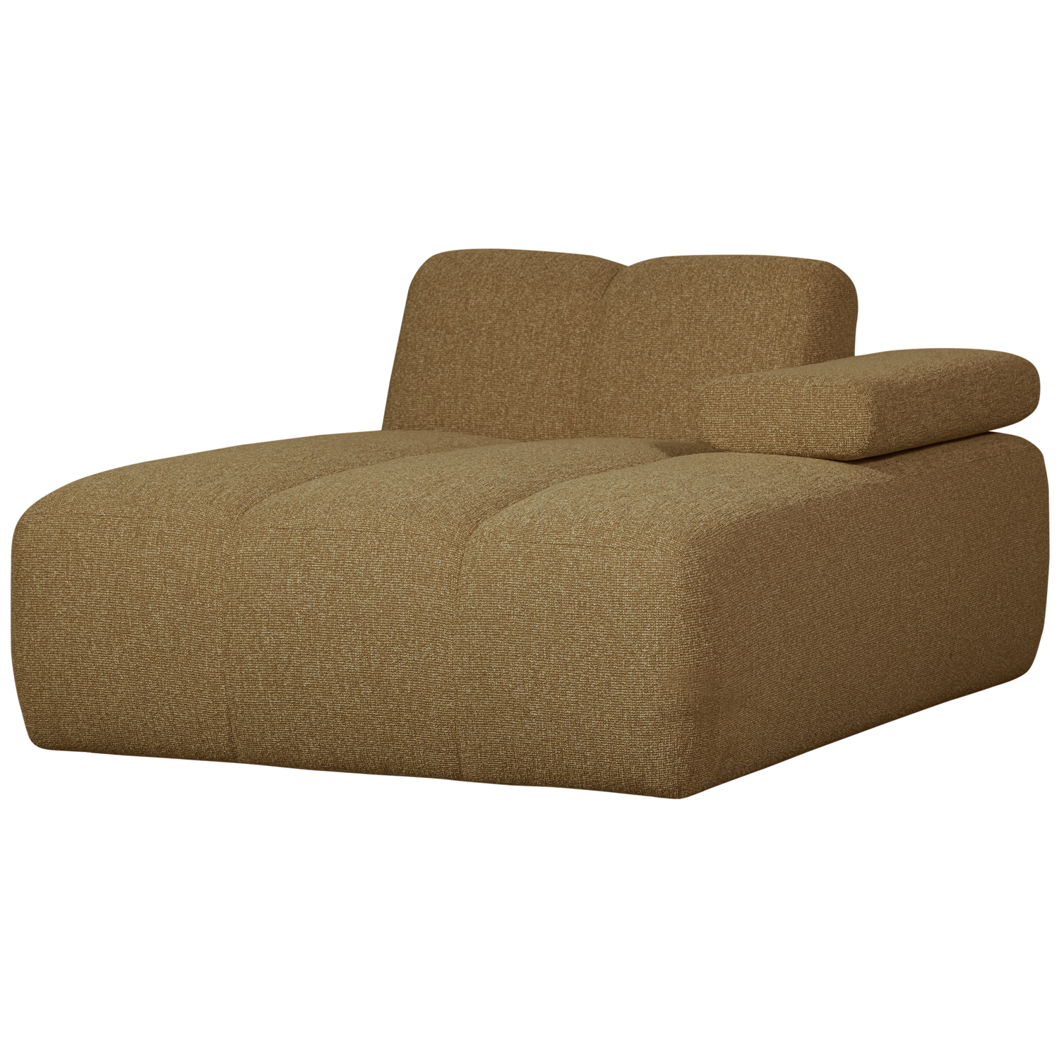 Mojo Chaise Longue Element Rechts Boucle Geel/Bruin Melange